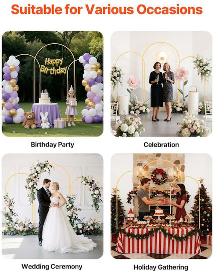 Vevor Wedding Decoration from Metal 3pcs 800cm