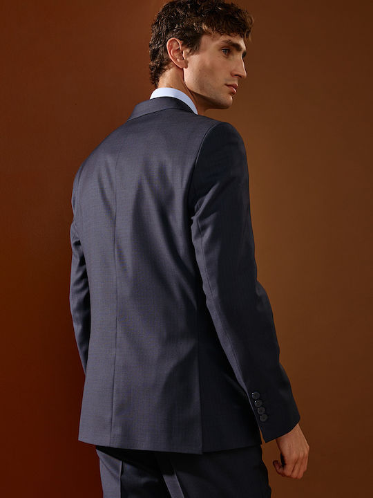 Men's Suit with Vest Blue