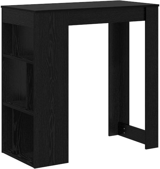 Table Bar Wooden Black Beech 102x50x103.5cm