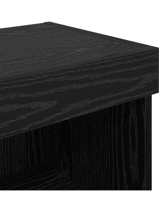Living Room TV Unit with Lighting Black Beech L100xW30xH30cm