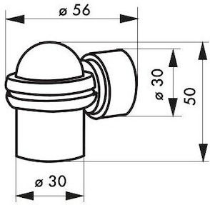 Opritor Ușă Magnetic Metalic 1buc