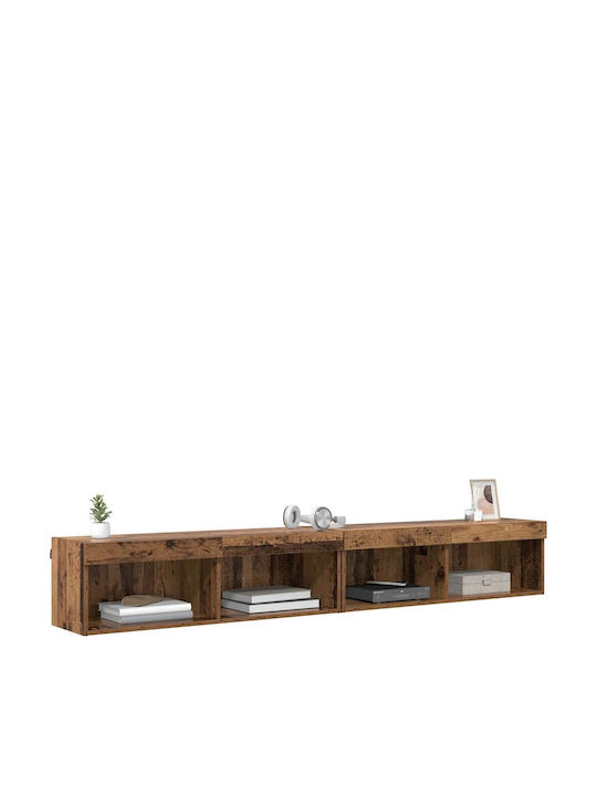 Living Room TV Unit with Lighting Old Wood L100xW30xH30cm