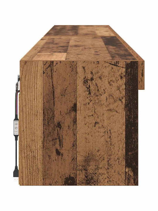 Living Room TV Unit with Lighting Old Wood L100xW30xH30cm