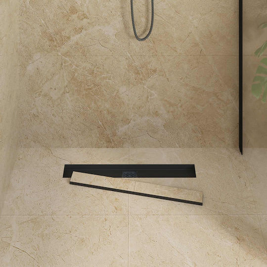 vidaXL Siphon Spülbecken mit Größe 60x11cm Schwarz