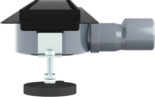 vidaXL Siphon Spülbecken mit Größe 60x11cm Schwarz