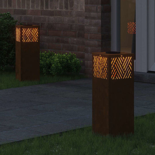 vidaXL Set of 2 Solar Lights Street Warm White with Photocell 18cmx18cmx50cmcm