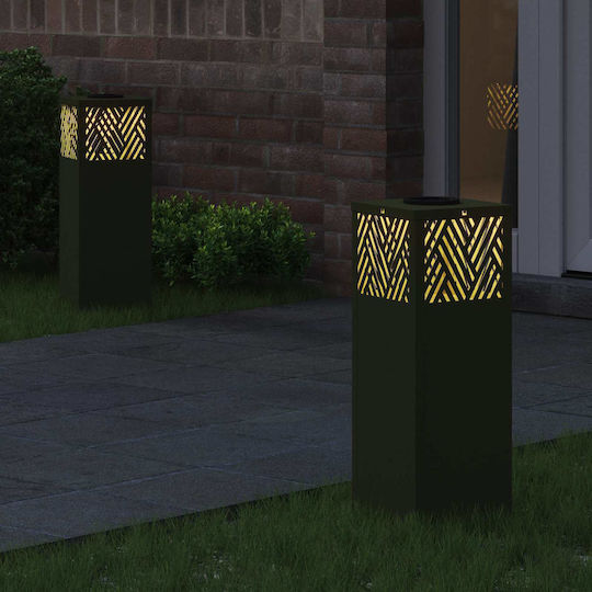 vidaXL Set of 2 Solar Lights Street Warm White with Photocell 18cmx18cmx50cmcm