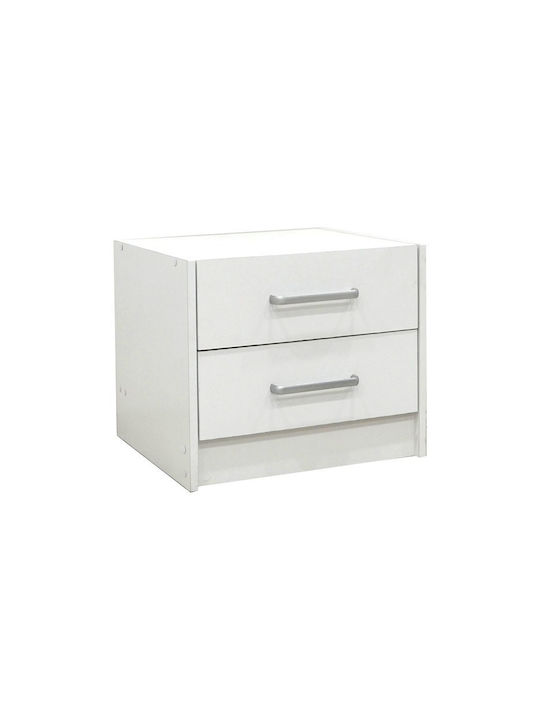 Σετ Κρεβατοκάμαρας Olympus White με Τάβλες 140x200εκ. 3τμχ