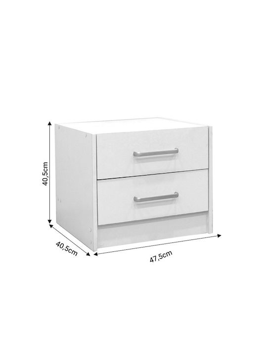 Σετ Κρεβατοκάμαρας Olympus White με Τάβλες 140x200εκ. 3τμχ