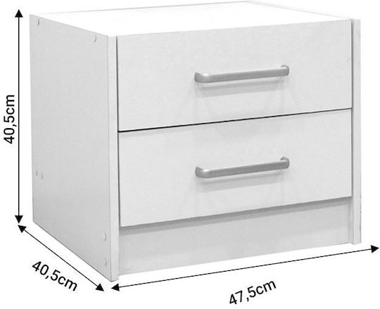 Set de Dormitor Olympus Alb cu Tăblii 140x200buc 3buc