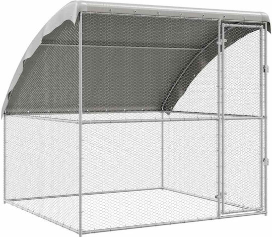 vidaXL 42008372 Cușcă din Oțel Galvanizat pentru păsări 200bucx200bucx200buccm.