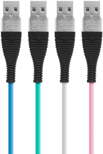 Delight Data Кабел – Микро USB Силиконово Покритие 4 Цвята 2 М