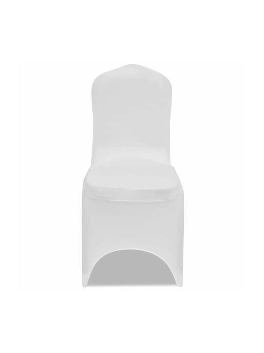 vidaXL Elastische Abdeckung für Stuhl White 50Stück 241196