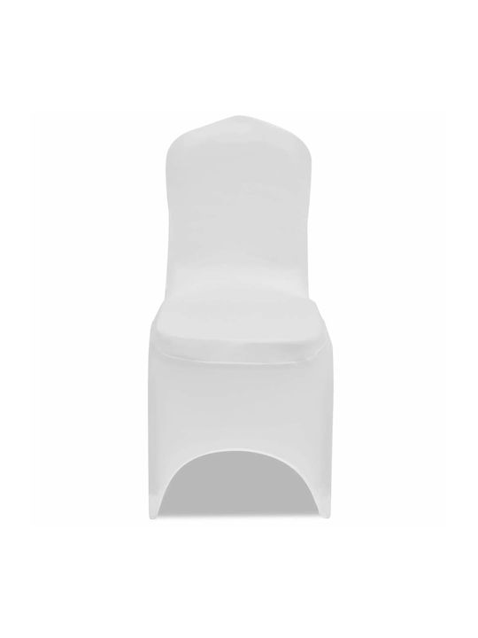 vidaXL Elastic Cover for Chair White 100pcs 274765