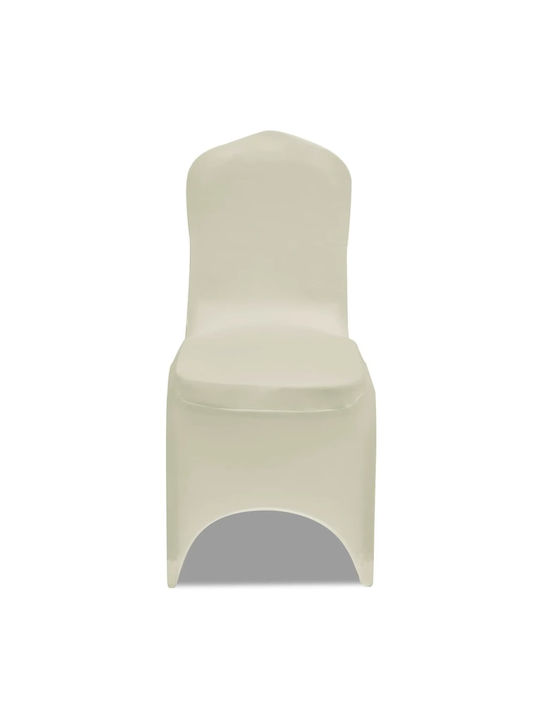 vidaXL Elastische Abdeckung für Stuhl White Cream 100Stück 274768