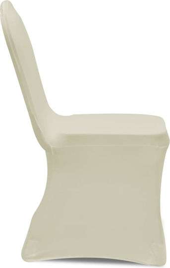 vidaXL Elastische Abdeckung für Stuhl White Cream 100Stück 274768