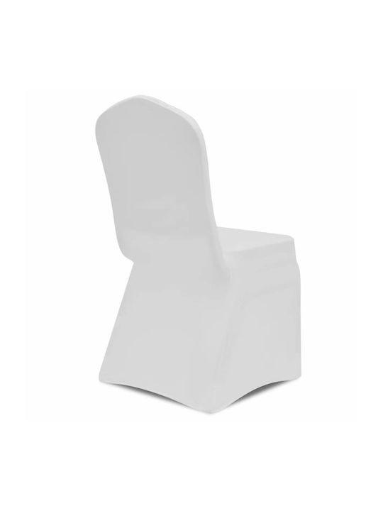 vidaXL Elastische Abdeckung für Stuhl White 50Stück 241196