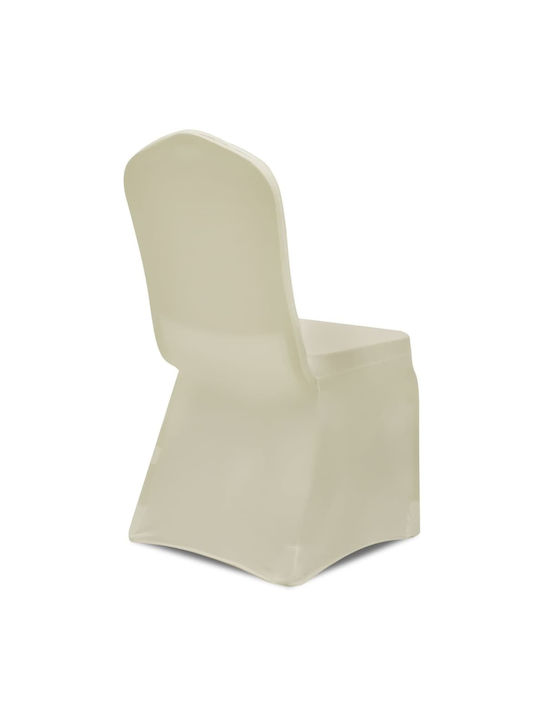 vidaXL Elastische Abdeckung für Stuhl White Cream 100Stück 274768