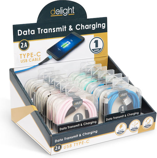 Delight Cablu De Date Micro USB Cu Înveliș Din Silicon 4 Culori 1 M