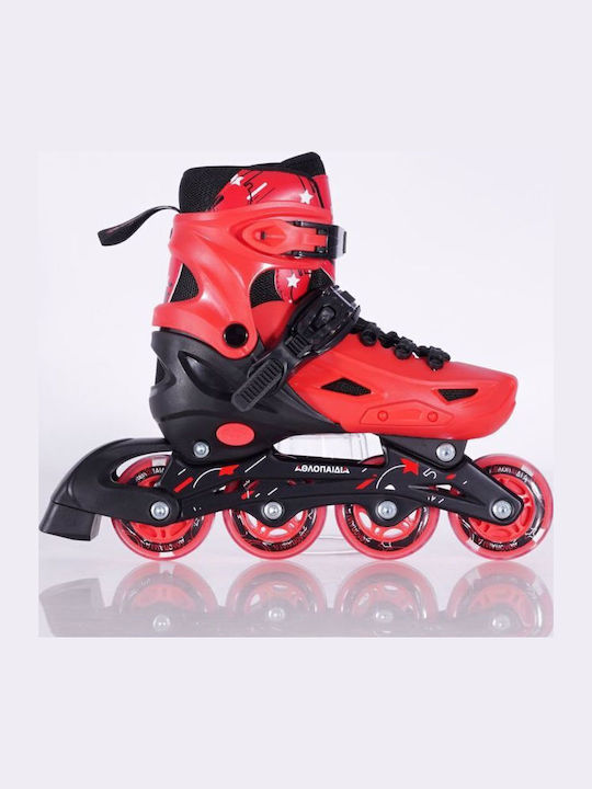 3K Medical Line S.A. Inline Αυξομειούμενα Rollers Κόκκινα Ενηλίκων/Παιδικά