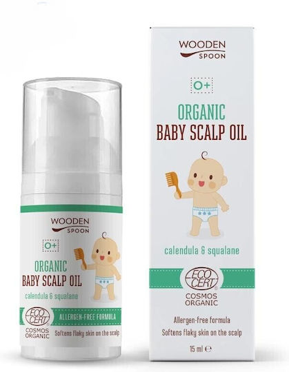 Baby Scalp Oil Organic 15ml Wooden Spoon