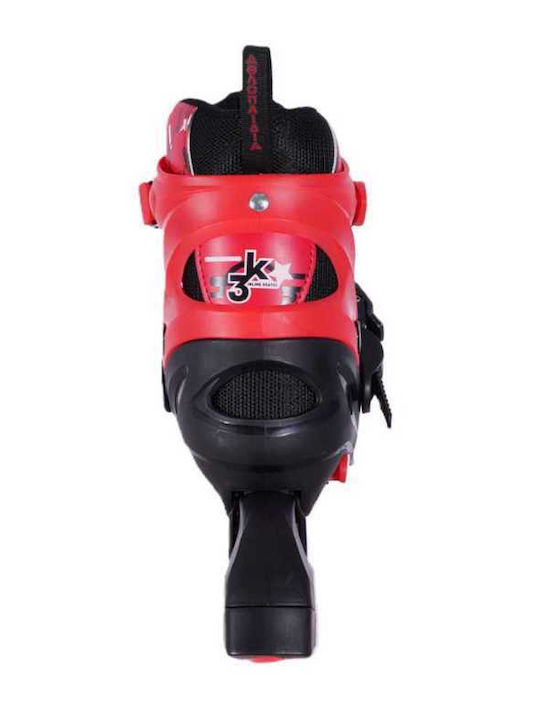 3K Medical Line S.A. Inline Αυξομειούμενα Rollers Κόκκινα Ενηλίκων/Παιδικά