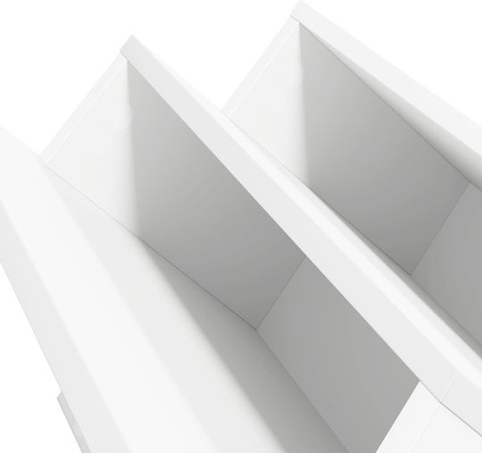 vidaXL Zeitschriftenständer Hölzernes Weiß 53x28.5x65cm 1Stück