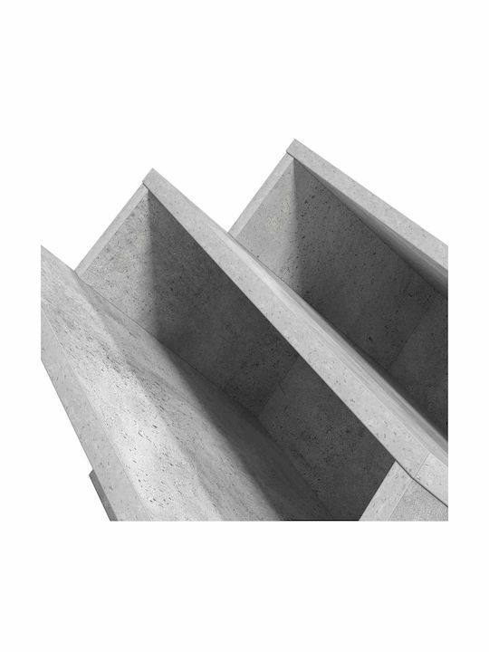 vidaXL Стойка за списания Дърво Сив 40x28.5x53бр 1бр