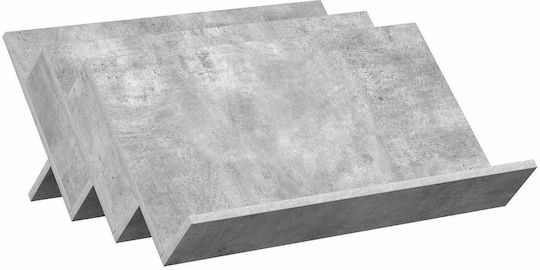 vidaXL Стойка за списания Дърво Сив 53x28.5x65бр 1бр