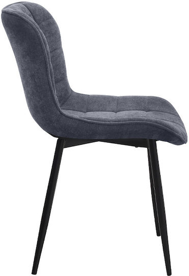 Dining Room Fabric Chair Anthracite 48x58x81cm