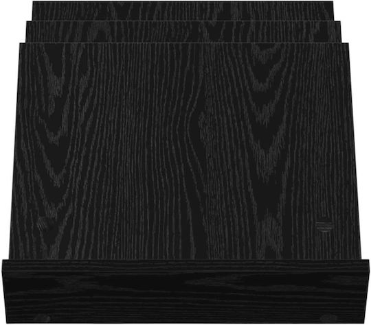 vidaXL Wooden Magazine Rack Black 40x28.5x53cm