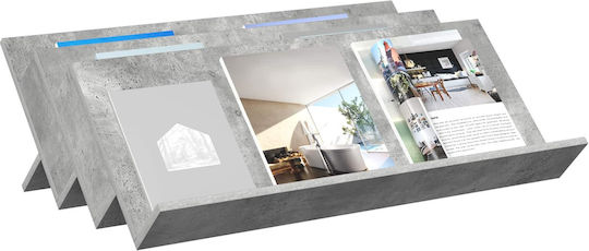 vidaXL Zeitschriftenständer Hölzernes Gray 53x28.5x90cm 1Stück