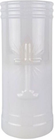 Elektrisch Tribut-Kerze Led Cortina 135/58cm Ideale Glas Kanthilia Weiß Warmer Beleuchtung