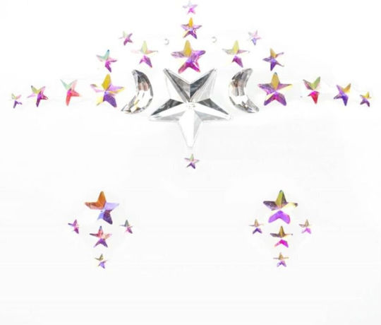 Nice Star Face Gems Tattoo Face Stickers Sparkling Makeup 1 Piece 02605 5+ Years