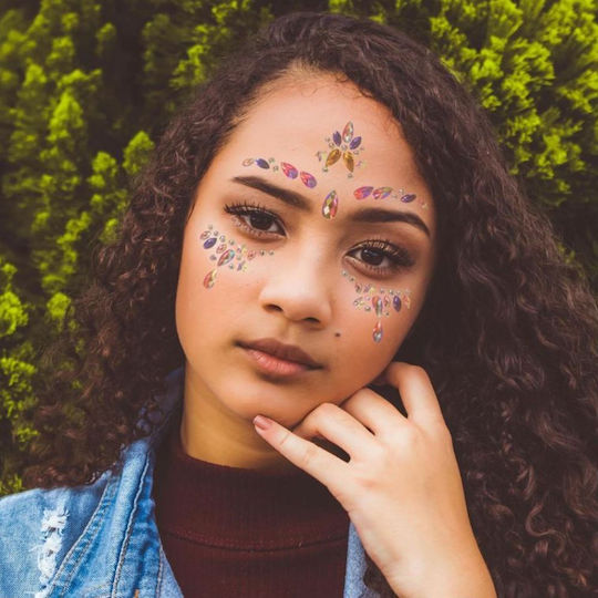 Nice Star Face Gems Tattoo Face Stickers Sparkling Makeup 1 Piece 02605 5+ Years