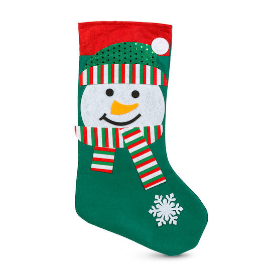 Christmas Decorative Fabric Socks with Santa Claus / Reindeer L42xW24.5cm (Μiscellaneous Designs)