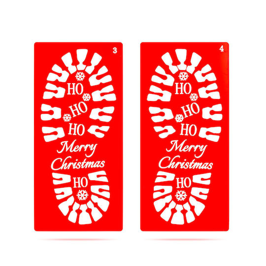 Set Stencils Decorative Traces – Plastic – 30.5 X 14 Cm – 4 Pieces