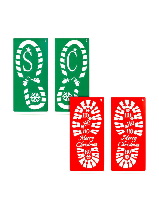 Set Șabloane Urme Decorative – Plastic – 30,5 X 14 Cm – 4 Bucăți