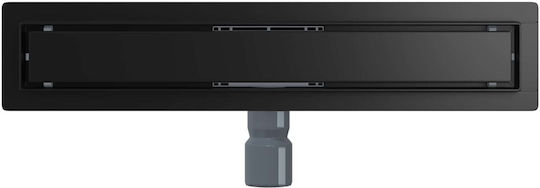 vidaXL Siphon Boden mit Größe 50x11cm Schwarz