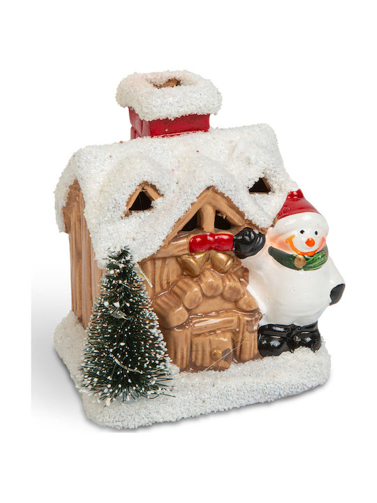 Alista Home Crăciunescă Iluminată Decorativă Scenă Albă 8.5x8x6cm.