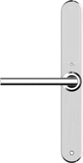 Inox Electronic Lock with Bluetooth and Wi-Fi Connectivity Silver