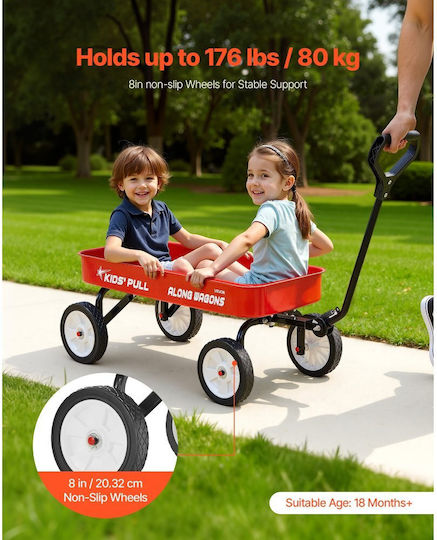 Vevor Καρότσι Μεταφοράς για Φορτίο Βάρους έως 80kg σε Μπεζ Χρώμα