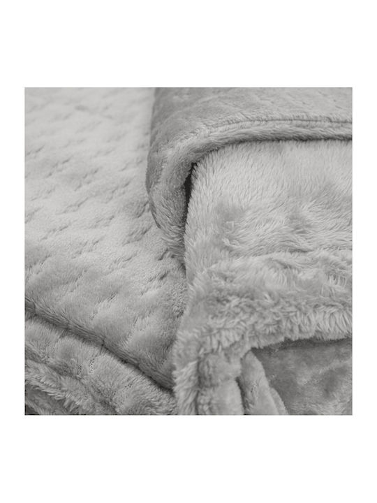 Lino Home Sherpa Decke Einzeln 160x220cm Silber