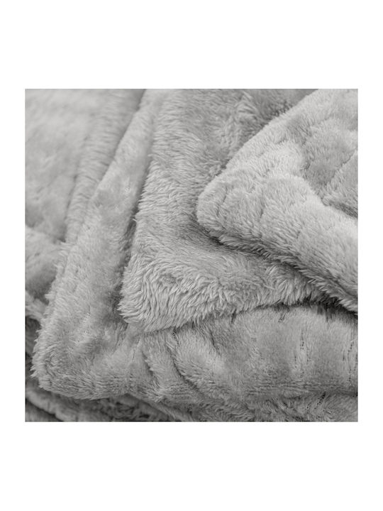 Lino Home Sherpa Decke Einzeln 160x220cm Silber
