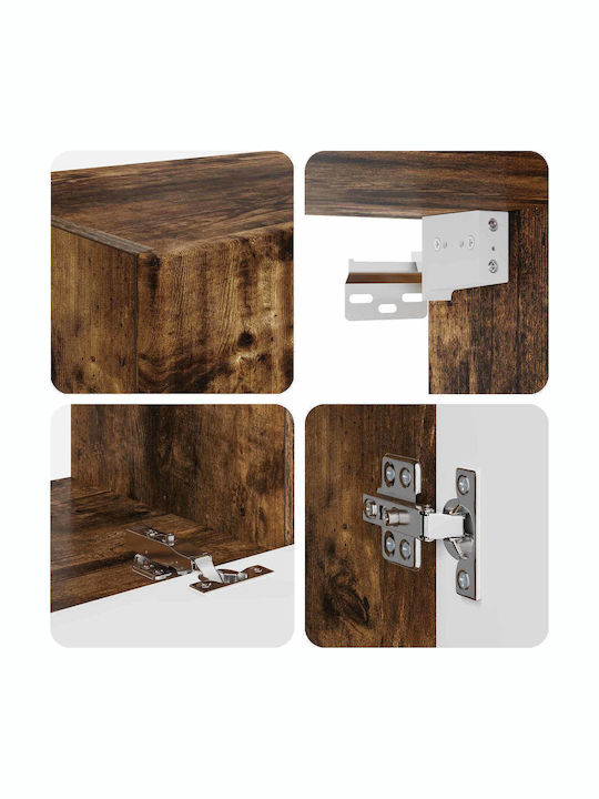 Unitate TV pentru sufragerie Smoked Oak cu iluminare L30xA31xÎ60cm