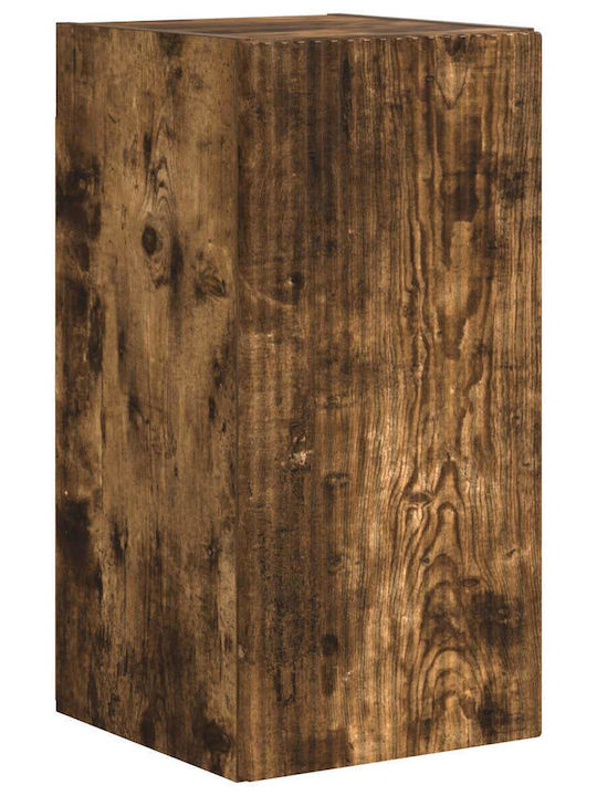 Unitate TV pentru sufragerie Smoked Oak cu iluminare L30xA31xÎ60cm