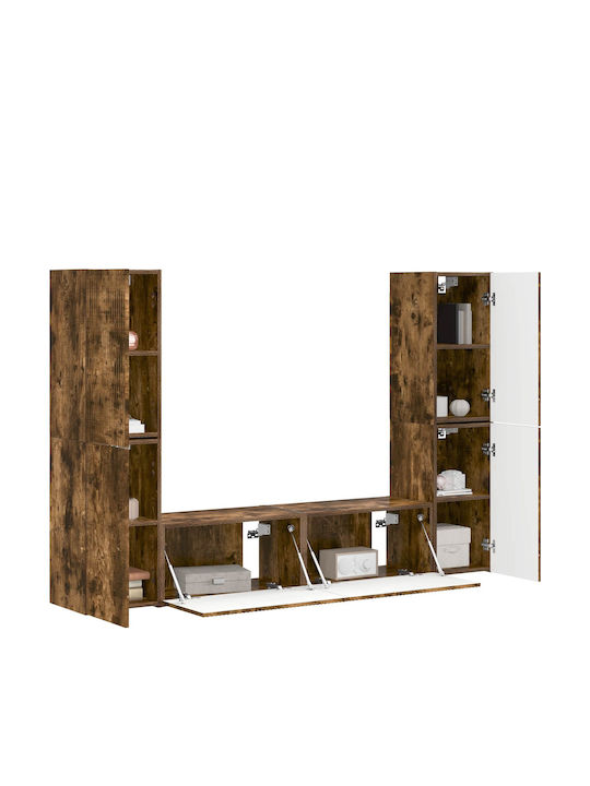 Unitate TV pentru sufragerie Smoked Oak cu iluminare L30xA31xÎ60cm