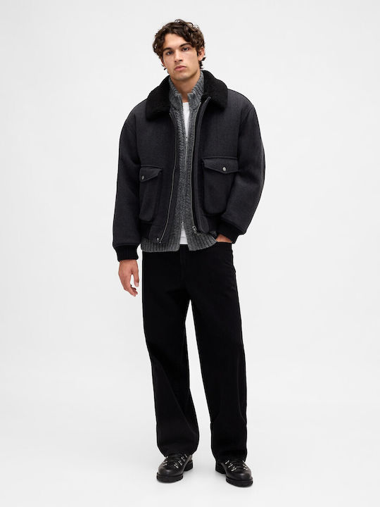 Ανδρική Ζακέτα Πλεκτή Dark Heather Grey
