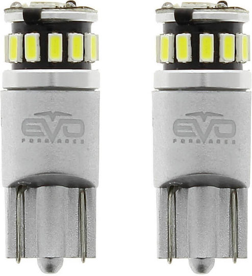 Λάμπες Led T10 12volt 5 Smd Led Canbus Λευκό Φως Racesport Ev93144 2 Τεμάχια