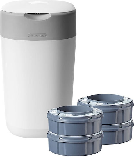 Tommee Tippee Twist Click Κάδος Απόρριψης Πανών Λευκός 4τμχ
